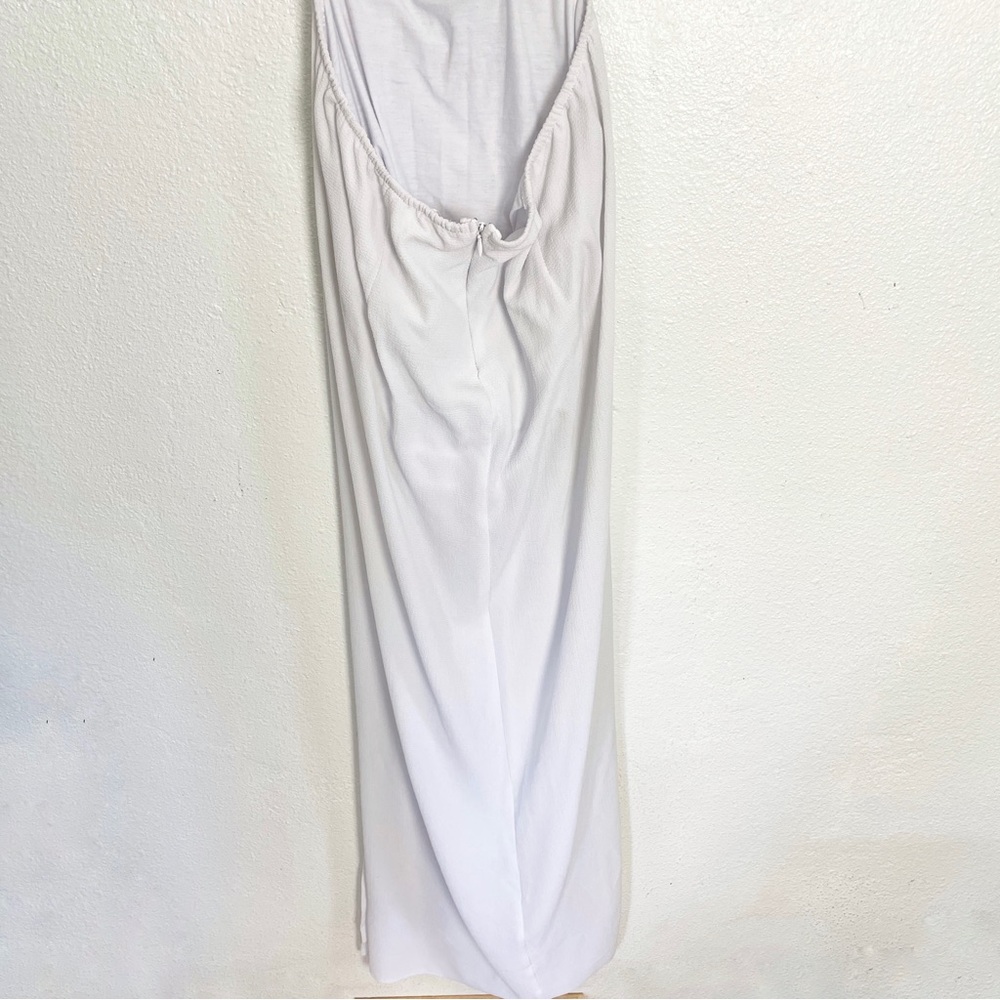 ASOS DESIGN tie back cross front split maxi beach dress in white size medium - Picture 9 of 11